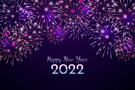 fireworks Happy New Year holiday New Year 2022 HD Desktop Wallpaper | Background Image