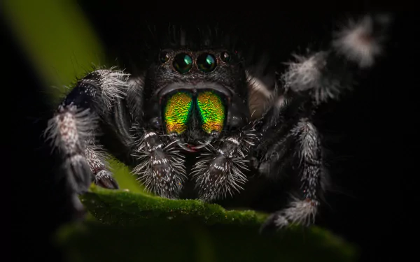macro Animal jumping spider HD Desktop Wallpaper | Background Image
