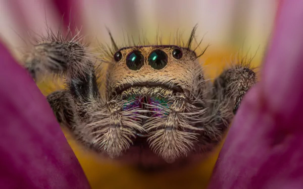 macro Animal jumping spider HD Desktop Wallpaper | Background Image