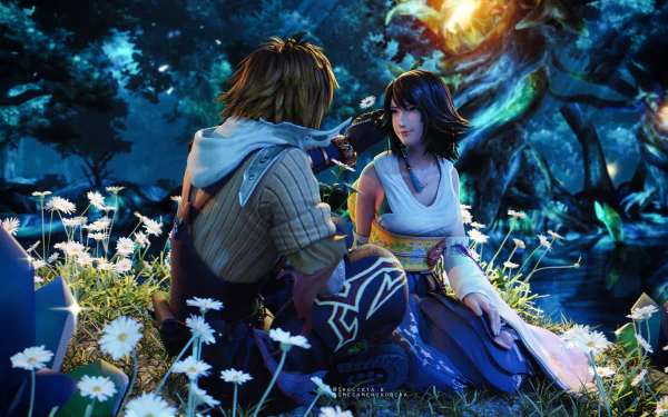 Tidus (Final Fantasy) Yuna (Final Fantasy) video game Final Fantasy X HD Desktop Wallpaper | Background Image