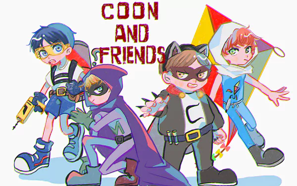 Mysterion (South Park) The Coon (South Park) Stan Marsh Kyle Broflovski Kenny McCormick Eric Cartman TV Show South Park HD Desktop Wallpaper | Background Image