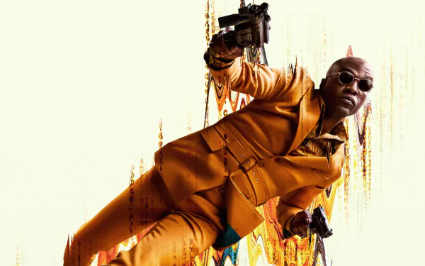 Morpheus (The Matrix) Yahya Abdul-Mateen II movie The Matrix Resurrections HD Desktop Wallpaper | Background Image