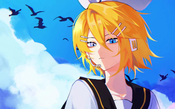 Rin Kagamine Anime Vocaloid HD Desktop Wallpaper | Background Image