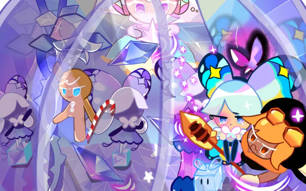 Amber Sugar Cookie (Cookie Run) Sugar Glass Cookie (Cookie Run) GingerBrave (Cookie Run) video game Cookie Run: OvenBreak HD Desktop Wallpaper | Background Image