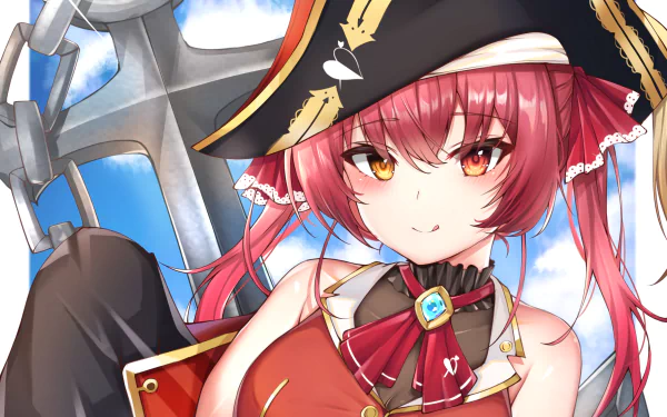 hololive Houshou Marine Anime Virtual Youtuber HD Desktop Wallpaper | Background Image