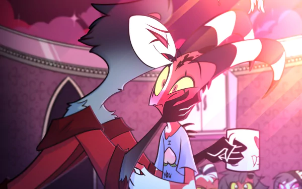 Stolas (Helluva Boss) Octavia (Helluva Boss) Moxxie (Helluva Boss) Millie (Helluva Boss) Blitzo (Helluva Boss) TV Show helluva boss HD Desktop Wallpaper | Background Image