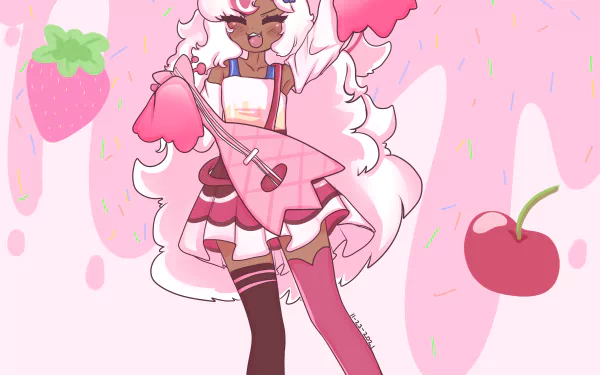 Parfait Cookie (Cookie Run) video game COOKIE RUN: KINGDOM HD Desktop Wallpaper | Background Image