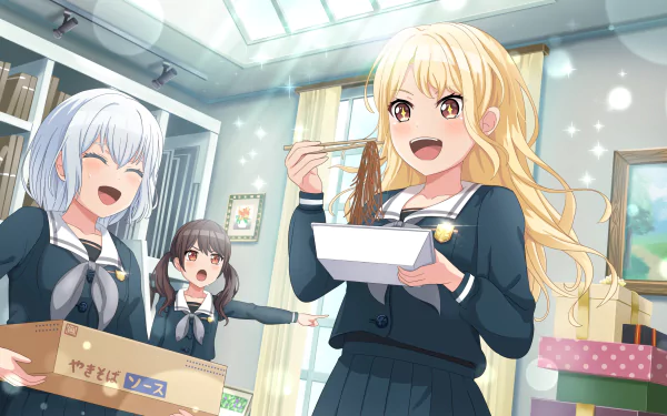 Kurata Mashiro Kirigaya Touko Futaba Tsukushi Anime BanG Dream! Girls Band Party! HD Desktop Wallpaper | Background Image