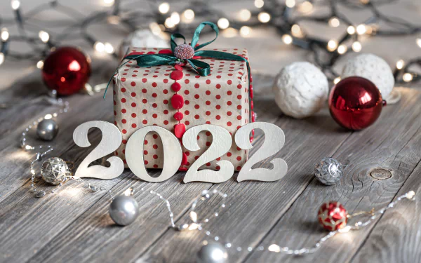 gift holiday New Year 2022 HD Desktop Wallpaper | Background Image