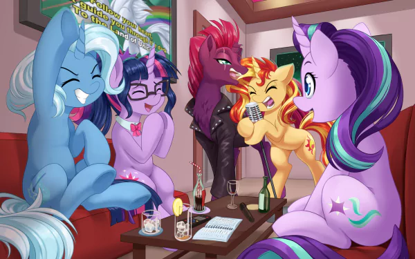 Starlight Glimmer Tempest Shadow Sunset Shimmer Trixie (My Little Pony) Sci-Twi (My Little Pony) TV Show My Little Pony: Friendship Is Magic HD Desktop Wallpaper | Background Image