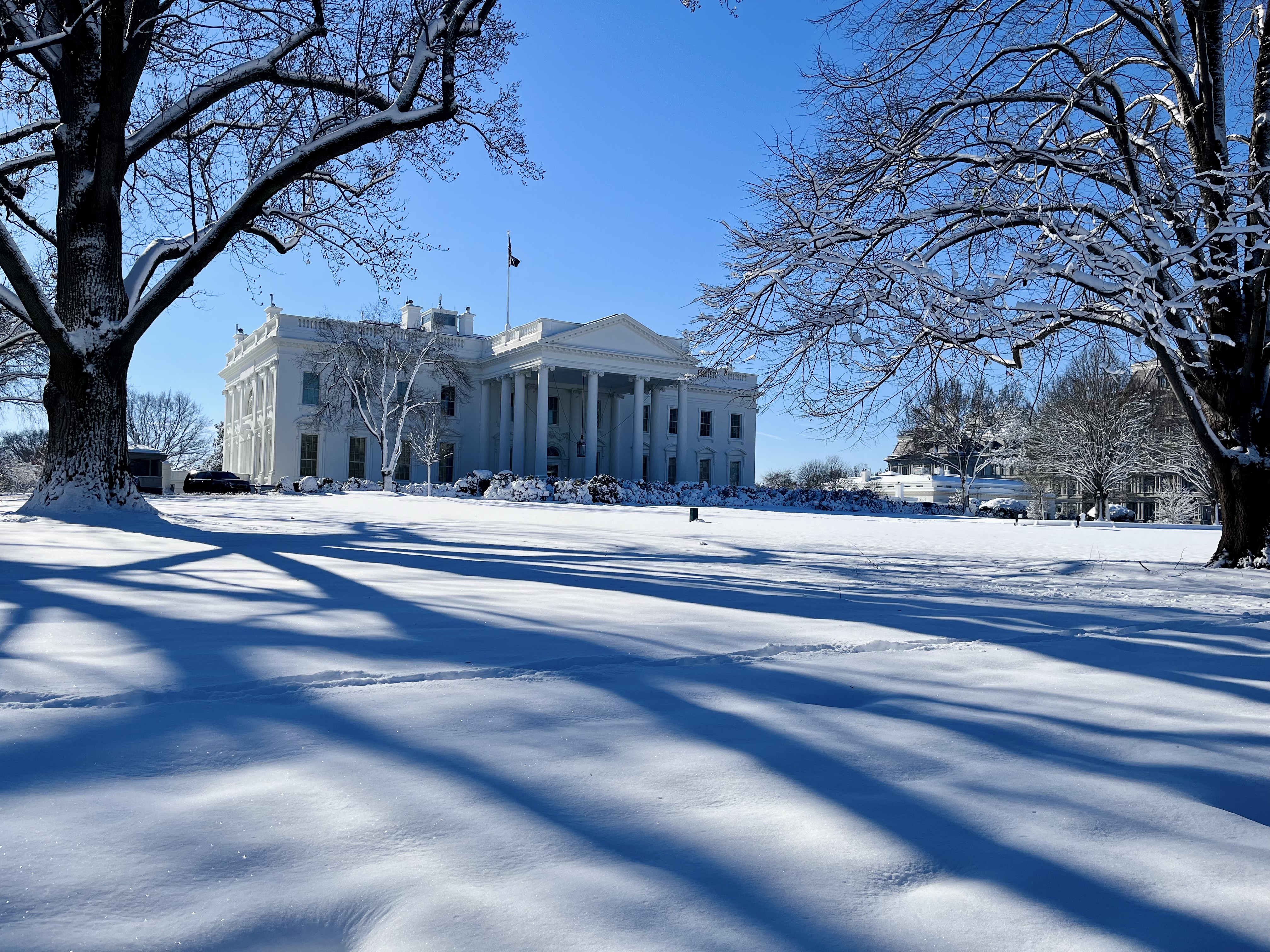 White House in the snow by Joe Flood