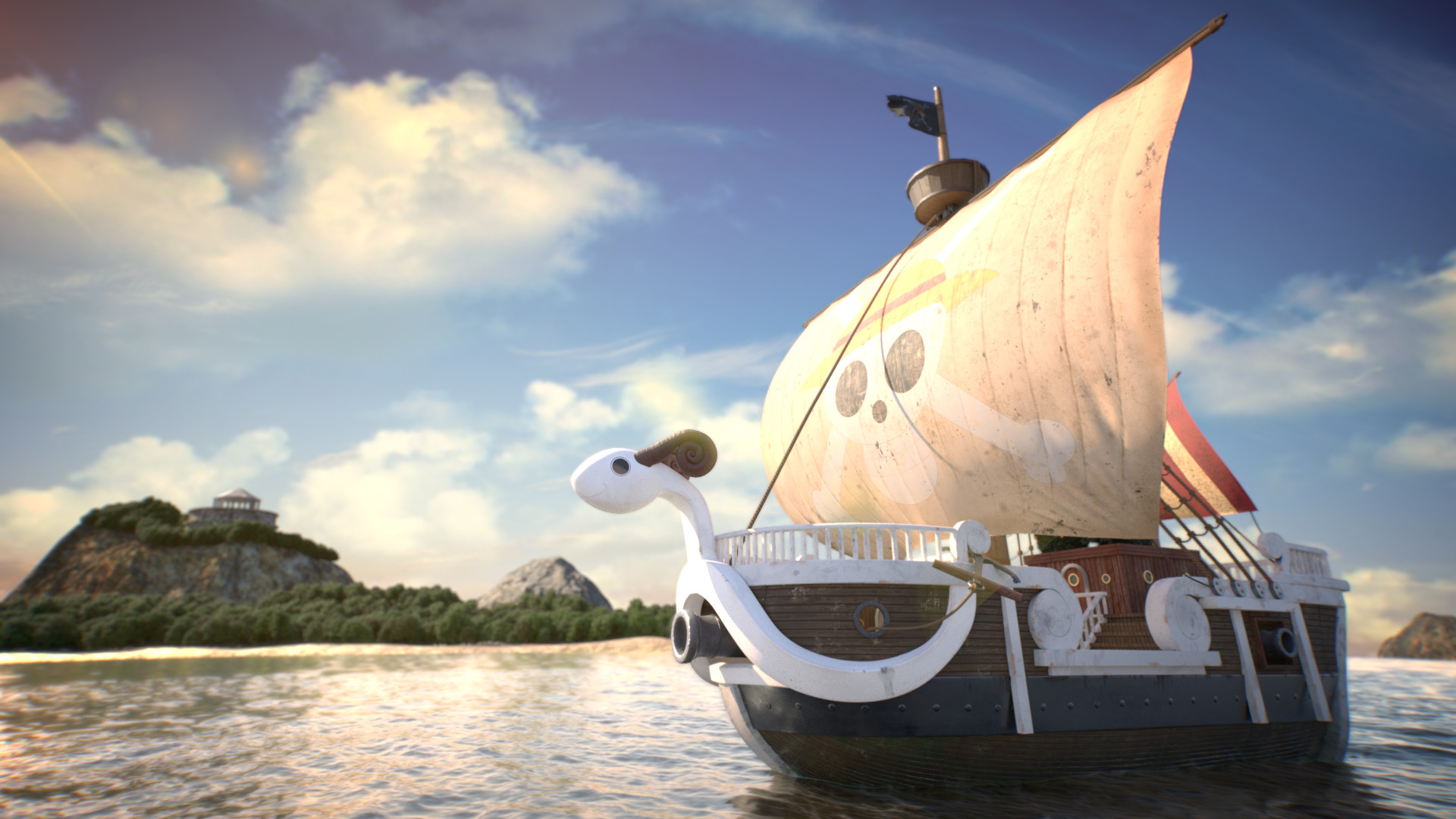 Goin Merry One Piece Lively Wallpaper