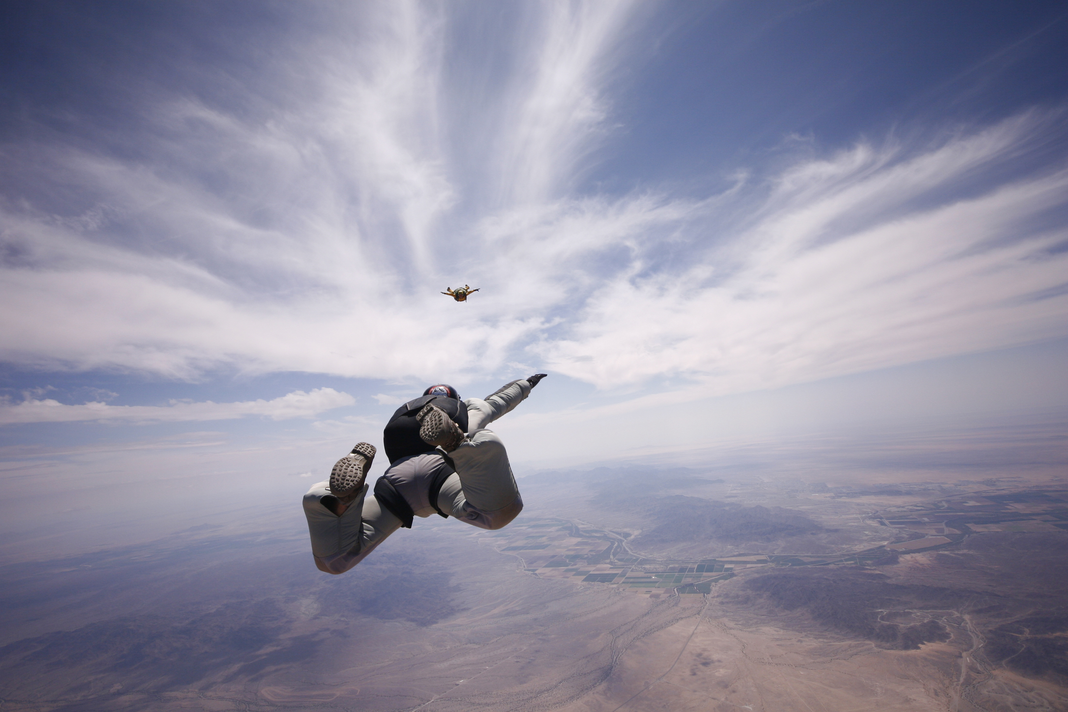 Soldiers assigned to the Military Freefall School conduct freefall operations at Yuma Proving Ground by U.S. Army John F. Kennedy Special Warfare Center and School