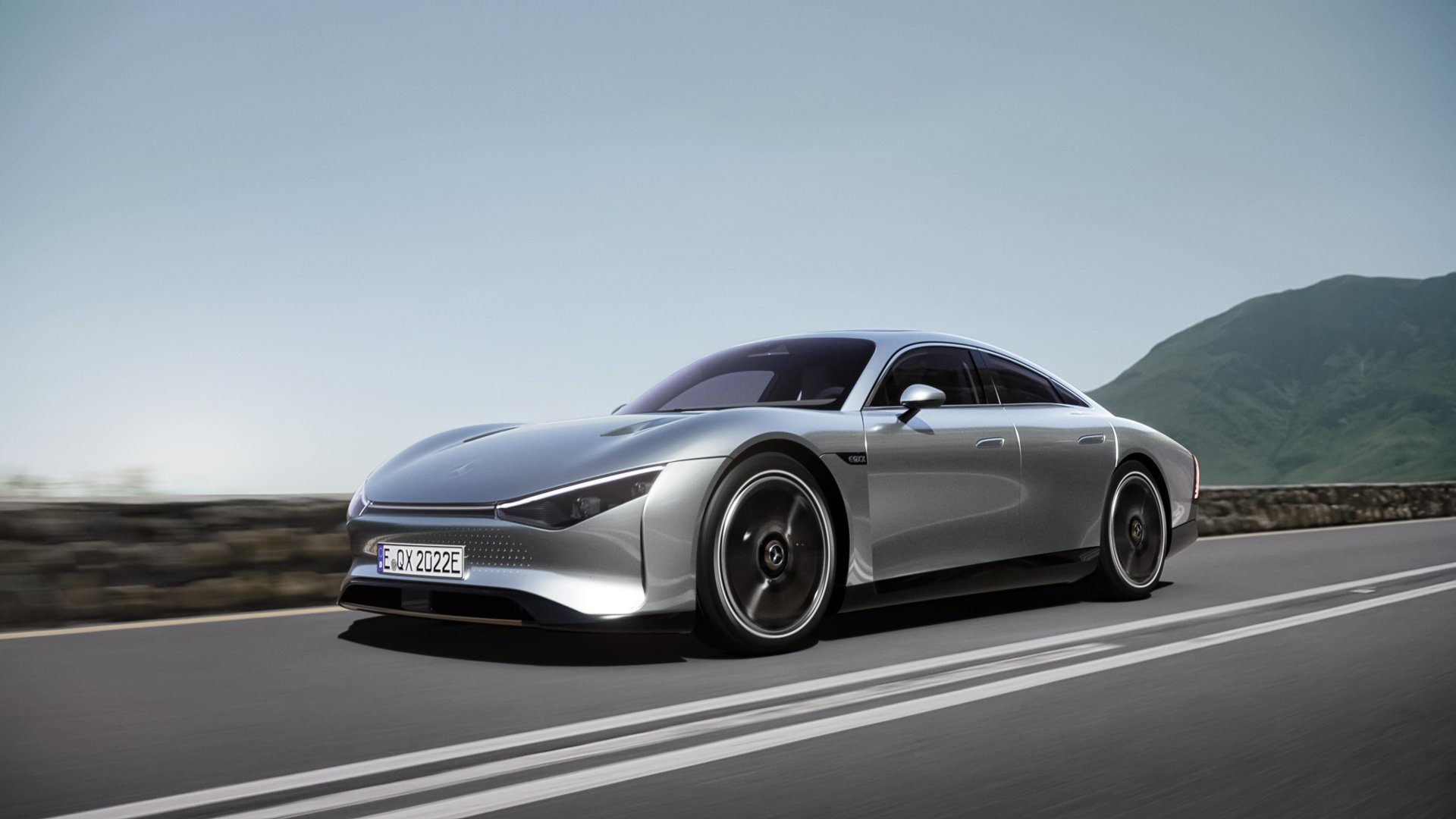 Download Electric Car Silver Car Vehicle Mercedes-Benz Vision EQXX 4k Ultra HD Wallpaper