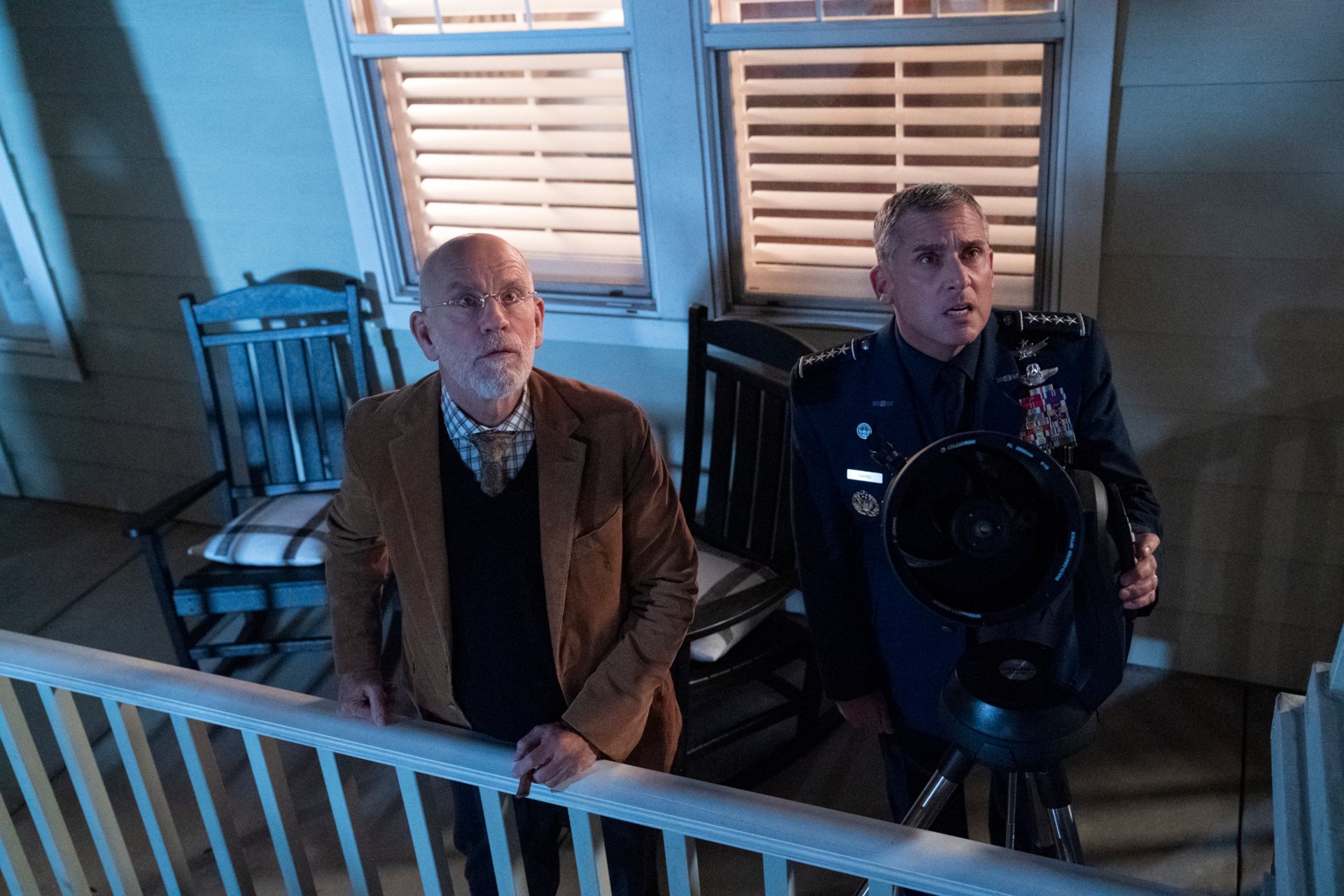 Download John Malkovich Adrian Mallory Steve Carell Mark R. Naird TV Show Space Force HD Wallpaper