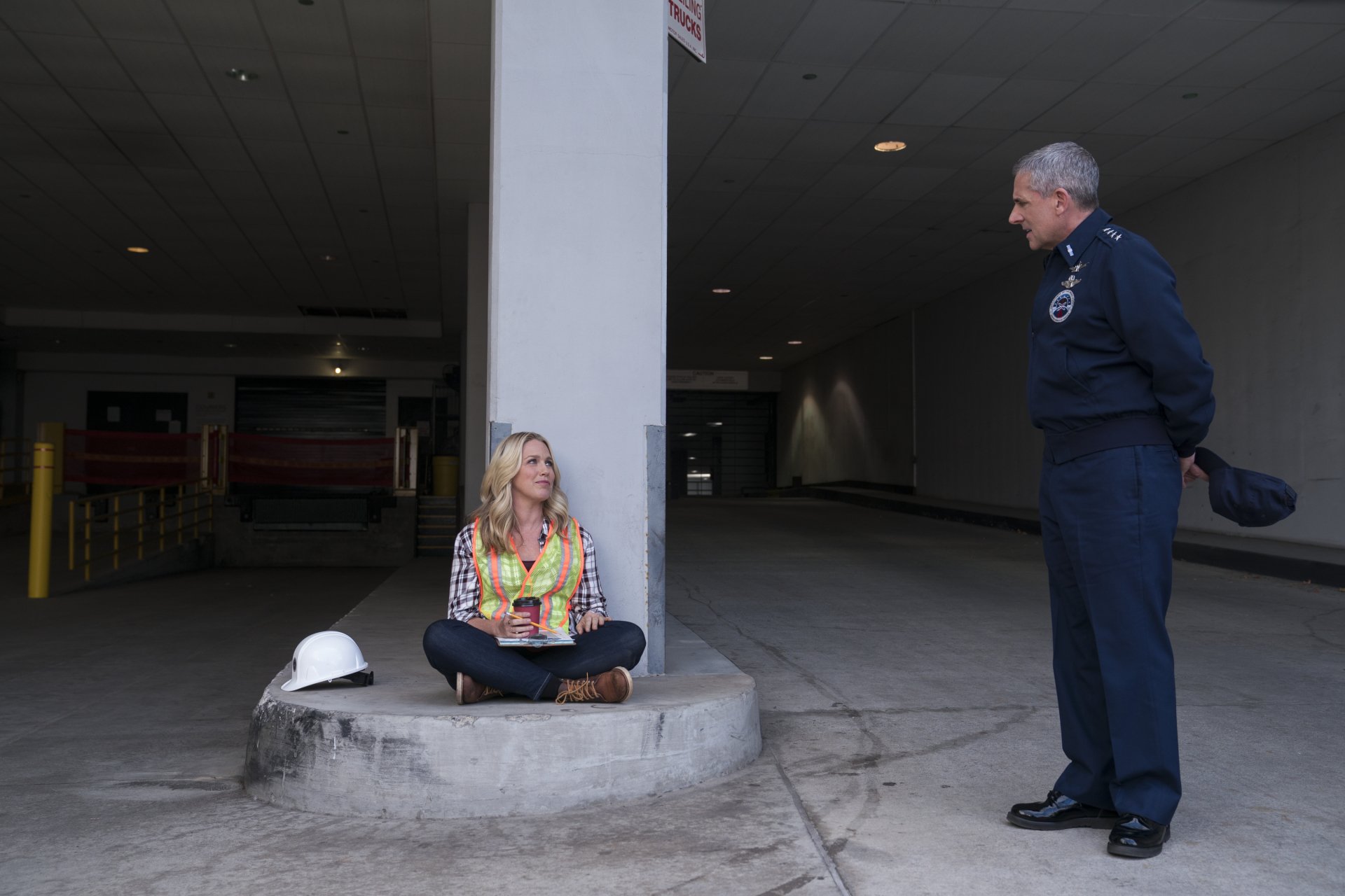 Download Steve Carell Mark R. Naird Kelly King Jessica St. Clair TV Show Space Force HD Wallpaper