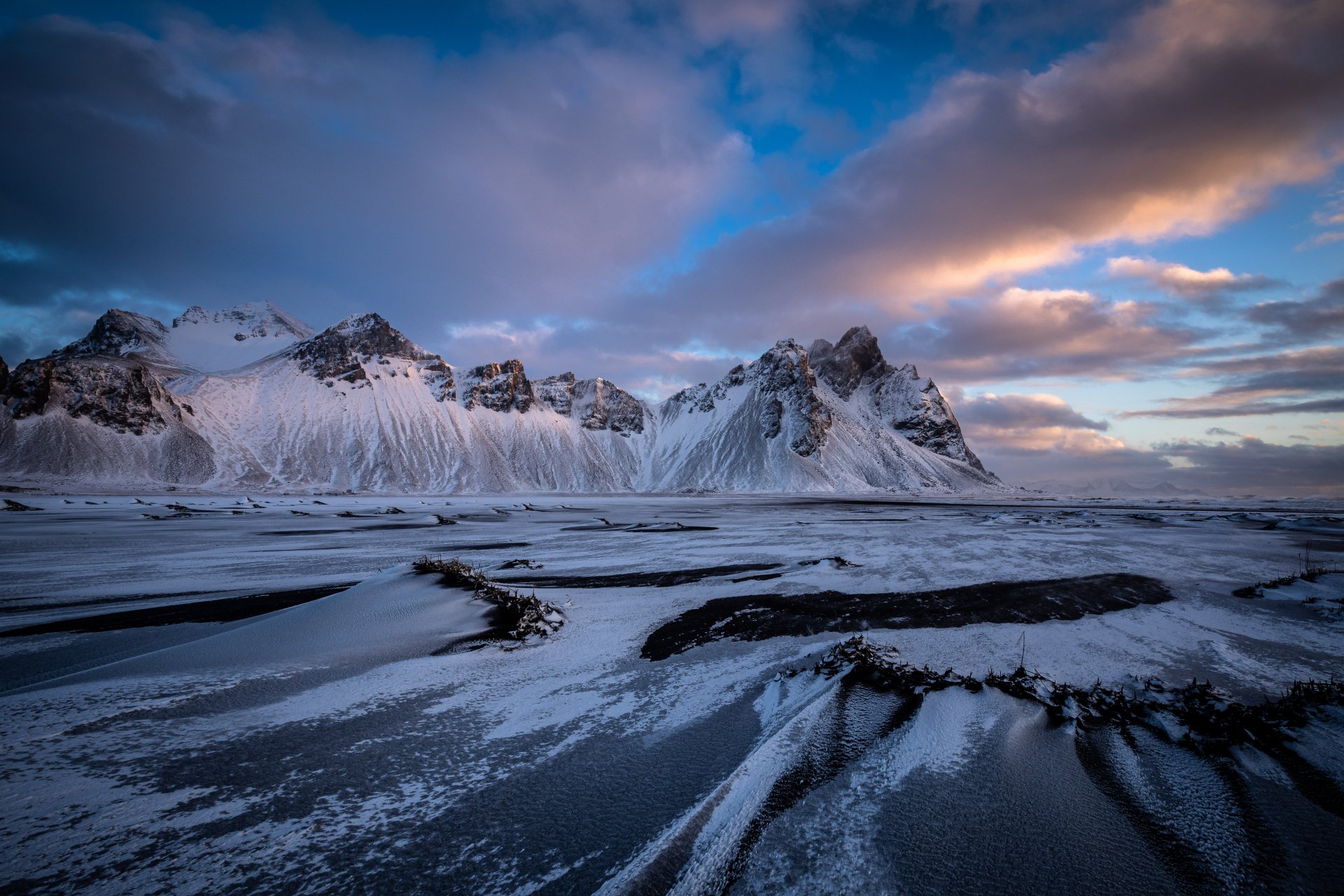 Download Iceland Mountain Nature Vestrahorn 4k Ultra HD Wallpaper by Marc Girard