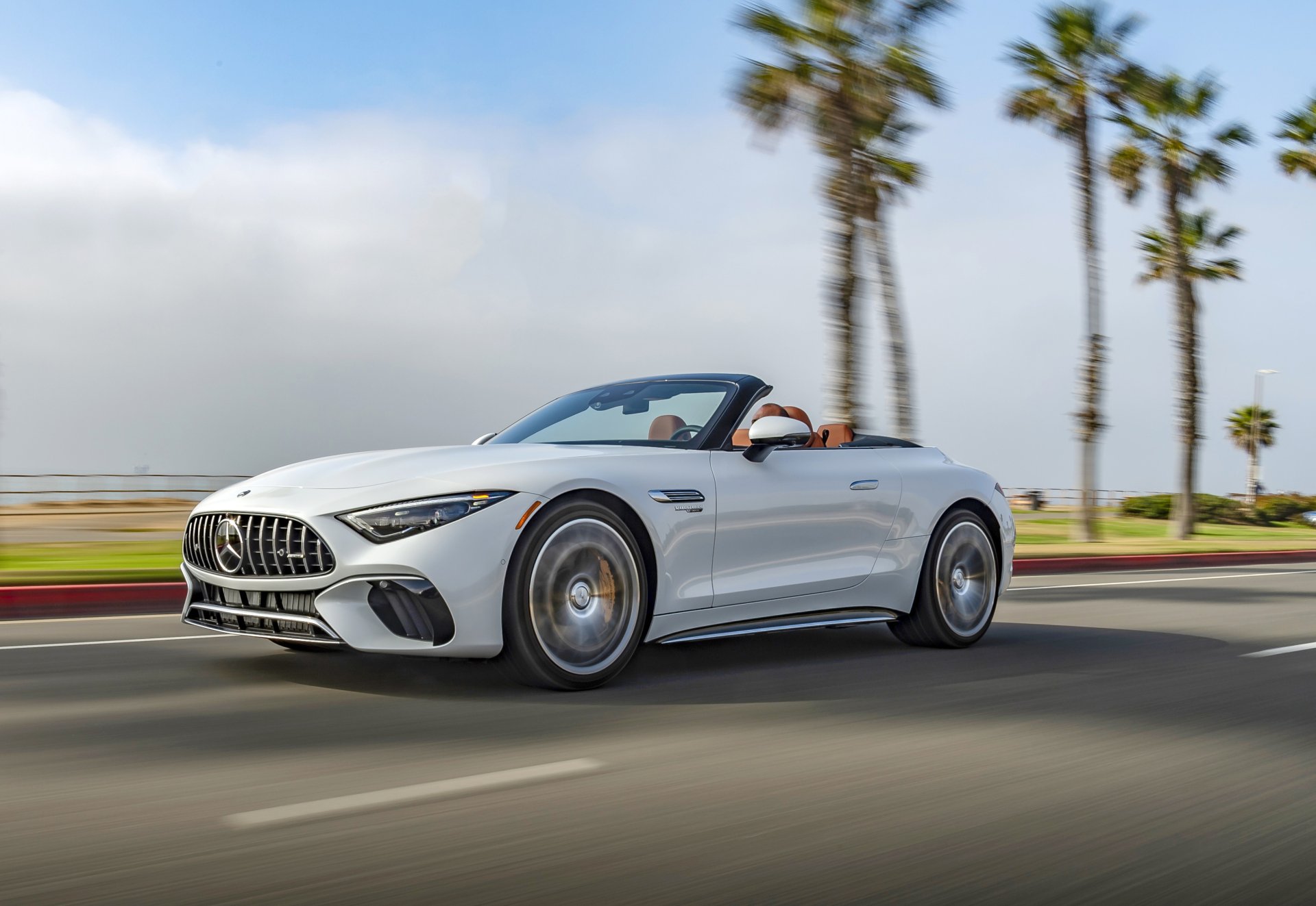 Download Cabriolet Mercedes-AMG SL 55 4MATIC Vehicle Mercedes-AMG SL HD Wallpaper