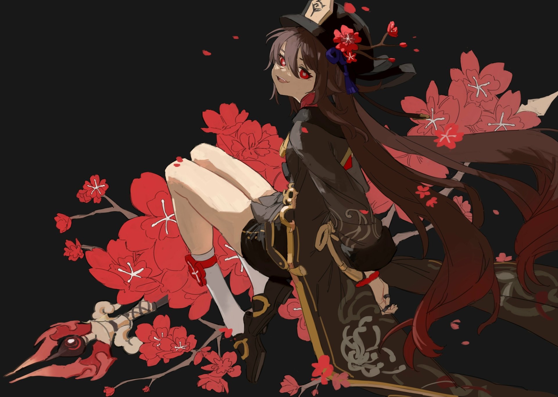 Download Hu Tao Video Game Genshin Impact 4k Ultra HD Wallpaper by kurattes