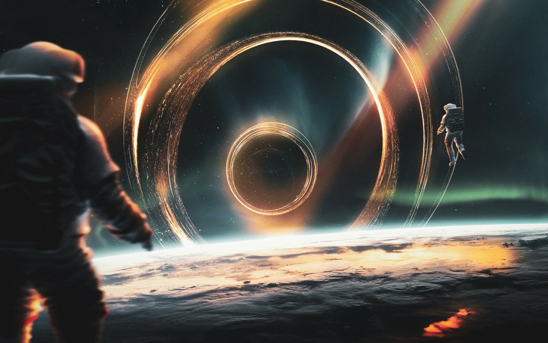 Download Black Hole Sci Fi Astronaut 4k Ultra Hd Wallpaper By Vadim