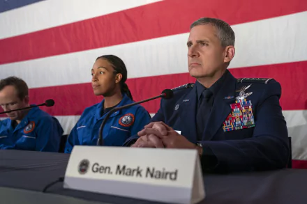 Tawny Newsome Angela Ali Steve Carell Mark R. Naird TV Show Space Force HD Desktop Wallpaper | Background Image