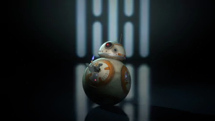  BB-8 gives a light