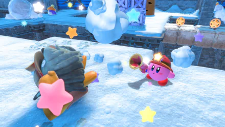 Kirby video game Kirby and The Forgotten Land HD Desktop Wallpaper | Background Image