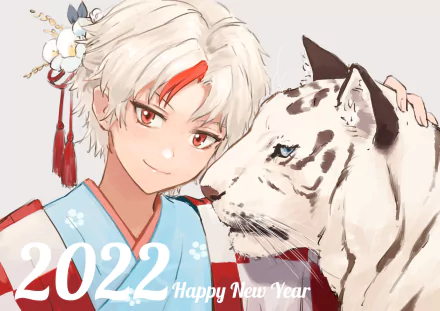 Happy New Year Towa Higurashi Anime Yashahime: Princess Half-Demon HD Desktop Wallpaper | Background Image