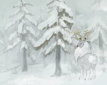 Wyrdeer (Pokémon) video game Pokémon Legends: Arceus HD Desktop Wallpaper | Background Image
