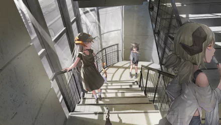 Silence (Arknights) Saria (Arknights) Ifrit (Arknights) video game Arknights HD Desktop Wallpaper | Background Image