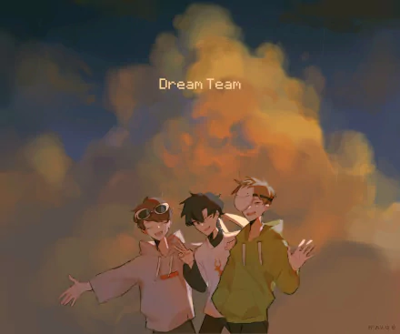 Sapnap (Youtuber) GeorgeNotFound (Youtuber) Dream (Minecraft) video game Dream SMP HD Desktop Wallpaper | Background Image