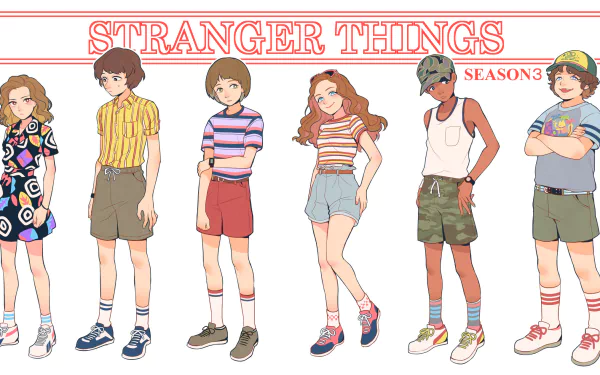Dustin Henderson Lucas Sinclair Will Byers Mike Wheeler Max Mayfield Eleven (Stranger Things) TV Show Stranger Things HD Desktop Wallpaper | Background Image