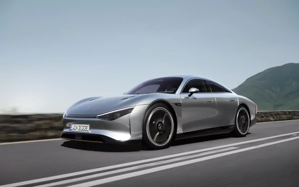 electric car silver car vehicle Mercedes-Benz Vision EQXX HD Desktop Wallpaper | Background Image