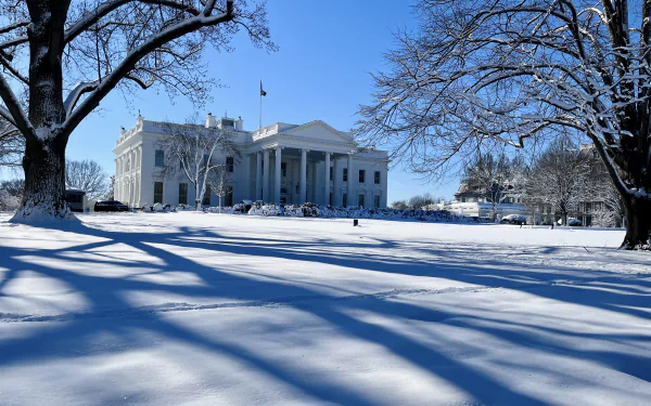  White House in the snow by Joe Flood