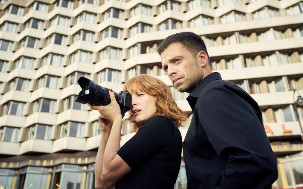 Sebastian Stan Jessica Chastain movie The 355 HD Desktop Wallpaper | Background Image