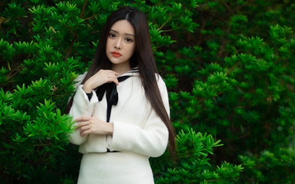 Women Asian Long Hair Black Hair HD Wallpaper | Background Image
