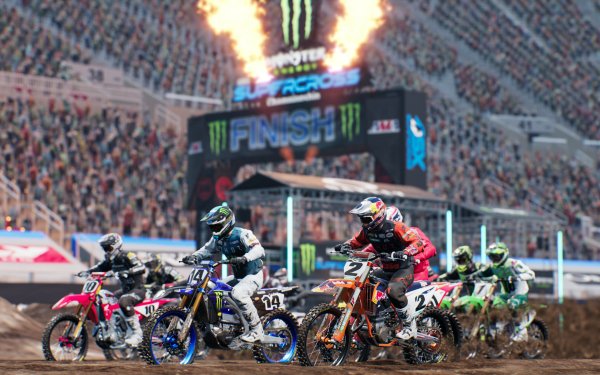 Video Game Monster Energy Supercross - The Official Videogame 5 Motocross HD Wallpaper | Background Image