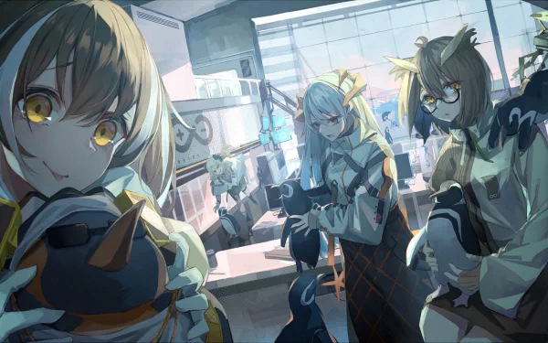 The Emperor (Arknights) Silence (Arknights) Saria (Arknights) Magallan (Arknights) Ifrit (Arknights) video game Arknights HD Desktop Wallpaper | Background Image