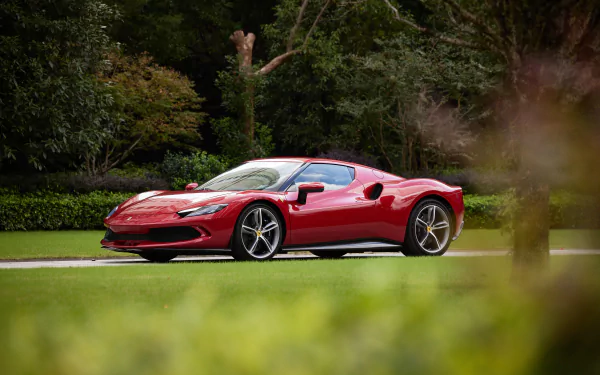 supercar vehicle Ferrari 296 GTB HD Desktop Wallpaper | Background Image