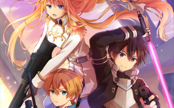 Alice Zuberg Eugeo (Sword Art Online) Kazuto Kirigaya Kirito (Sword Art Online) video game Sword Art Online: Fatal Bullet HD Desktop Wallpaper | Background Image