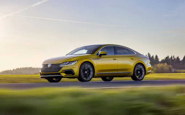 yellow car vehicle Volkswagen Arteon R-Line HD Desktop Wallpaper | Background Image