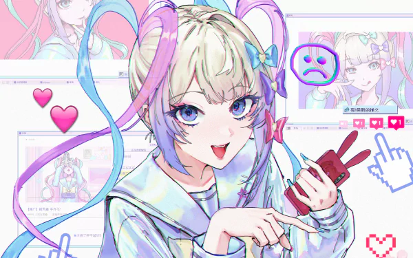 OMGkawaiiAngel-chan video game NEEDY GIRL OVERDOSE HD Desktop Wallpaper | Background Image