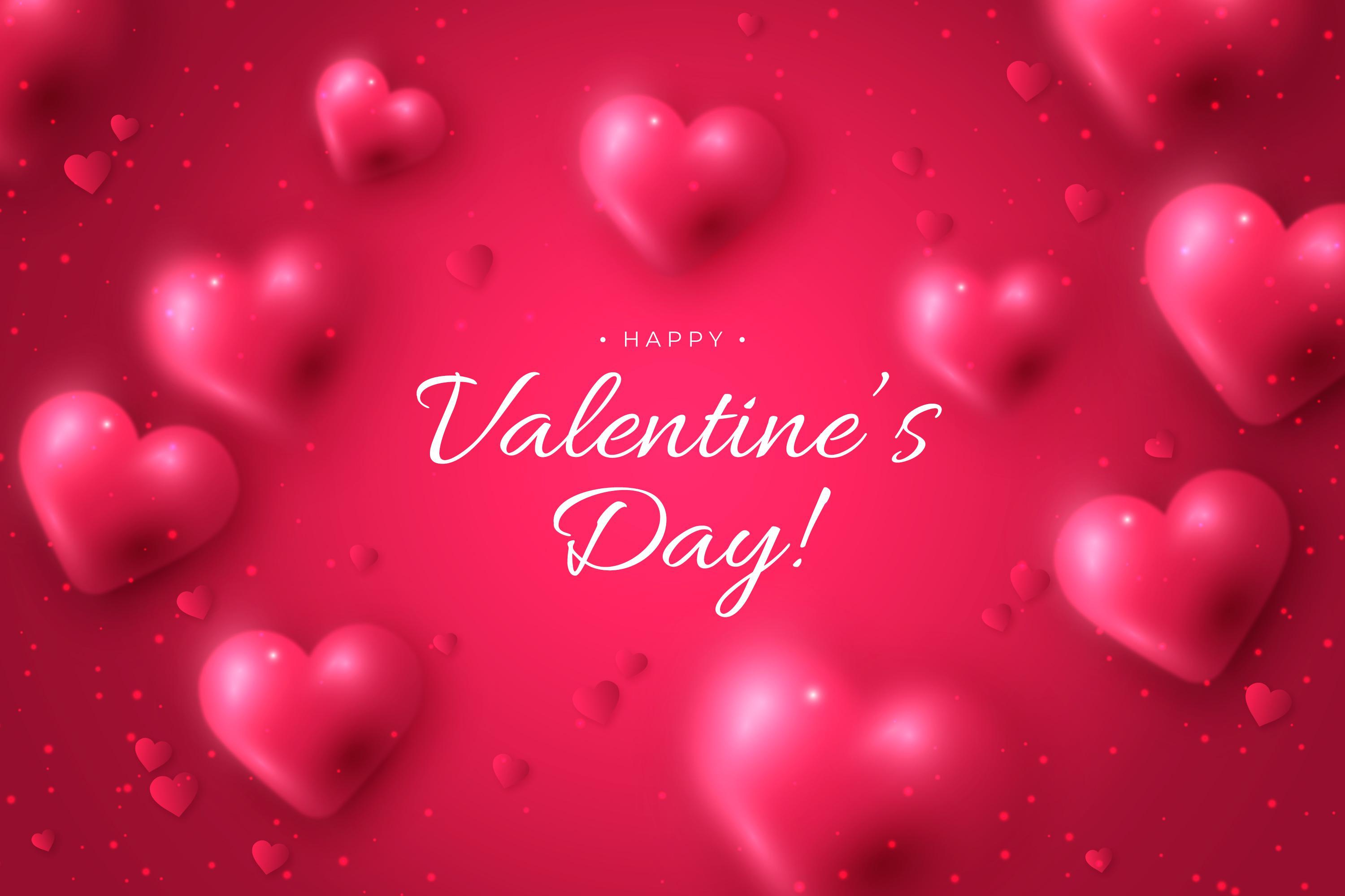 Download Happy Valentine's Day Pink Heart Romantic Love Holiday ...