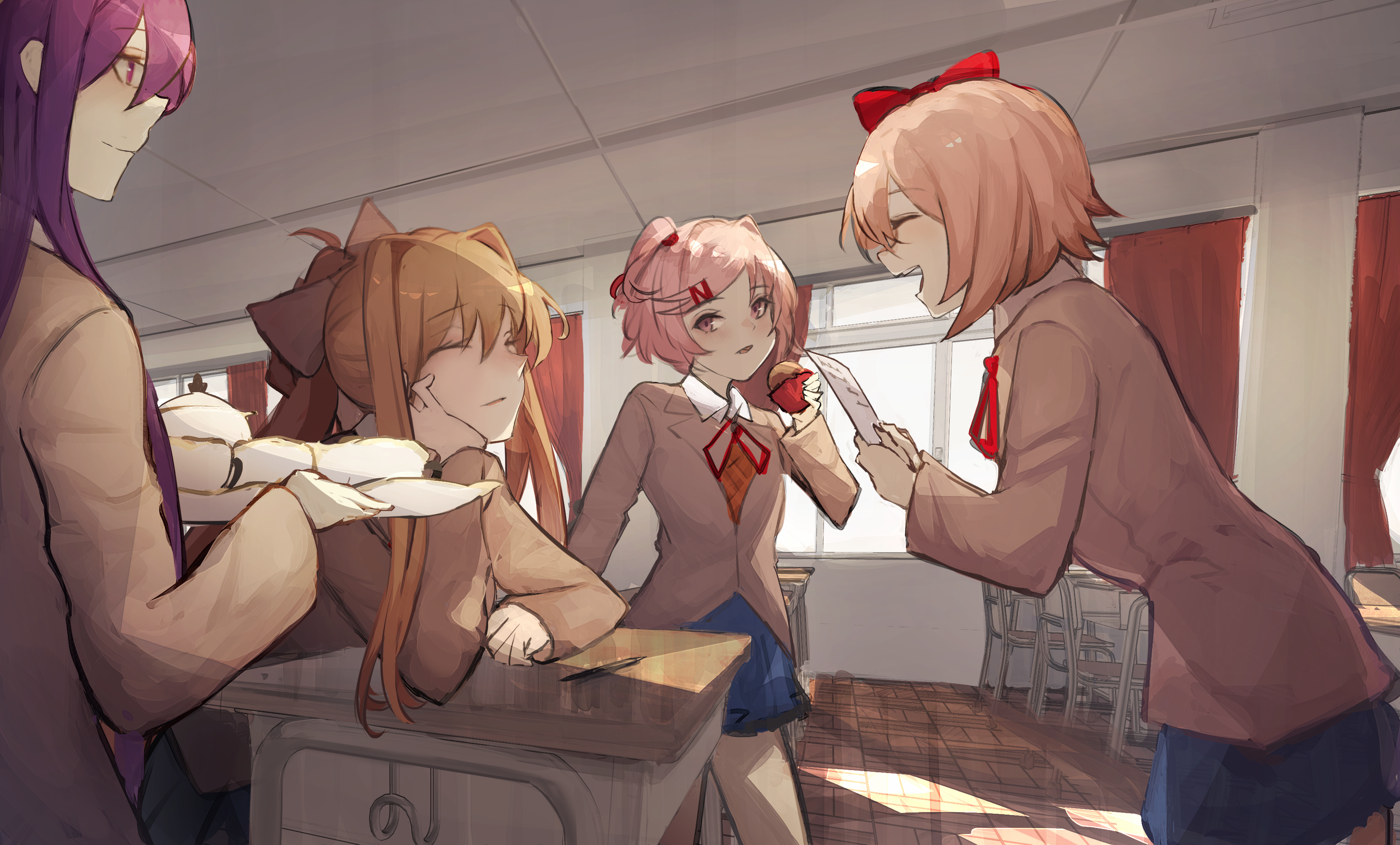 Video Game Doki Doki Literature Club! HD Wallpaper