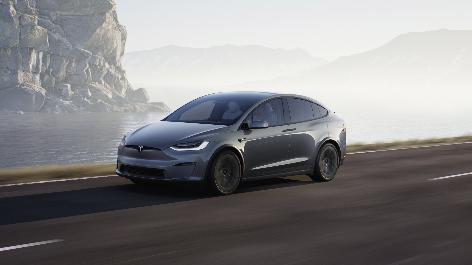 Download Vehicle Tesla Model X Plaid 4k Ultra HD Wallpaper