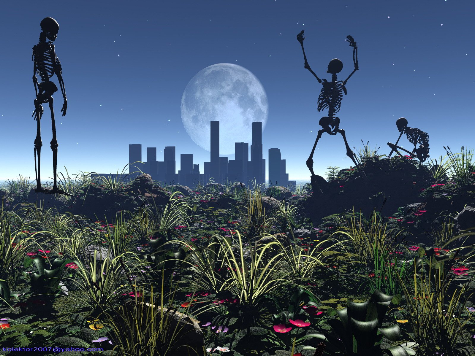 Download Dark Skeleton Wallpaper