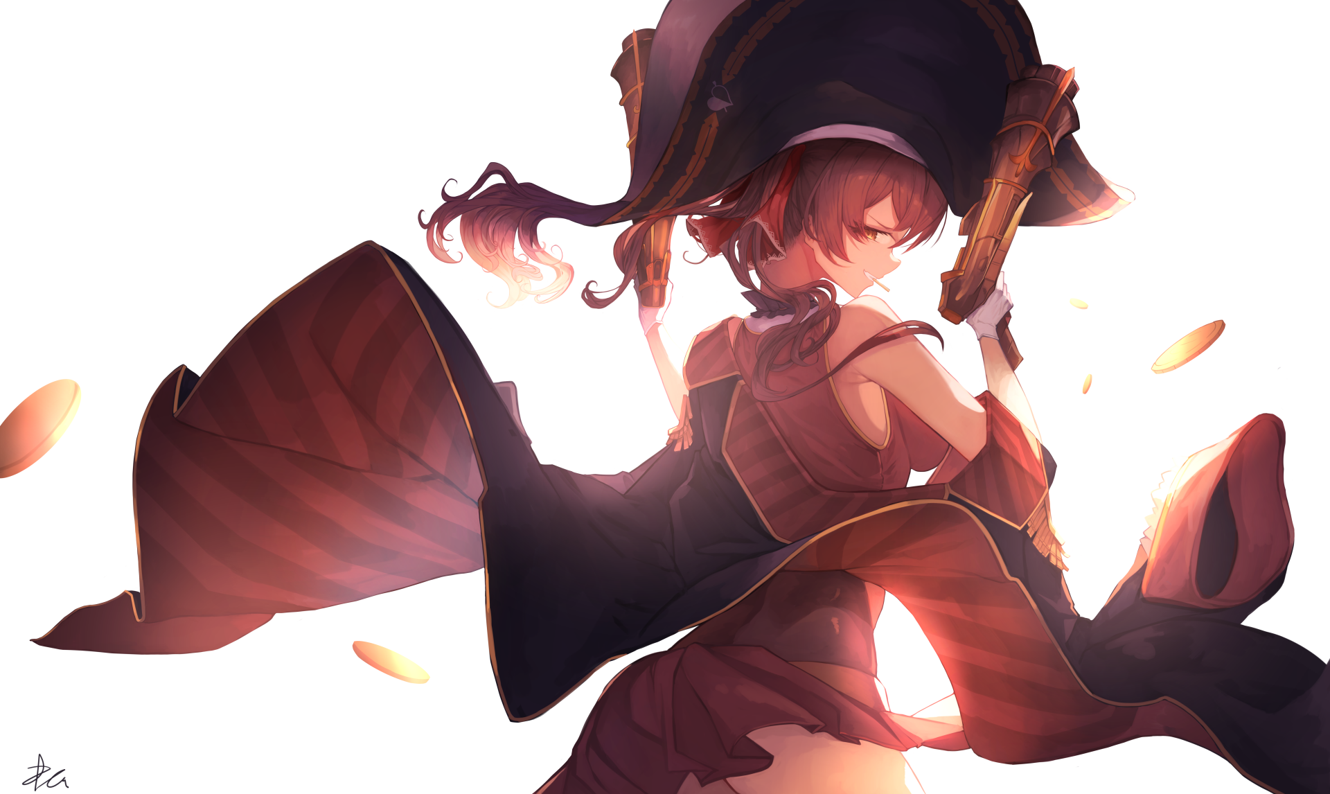 Download Hololive Houshou Marine Anime Virtual Youtuber 8k Ultra HD Wallpaper