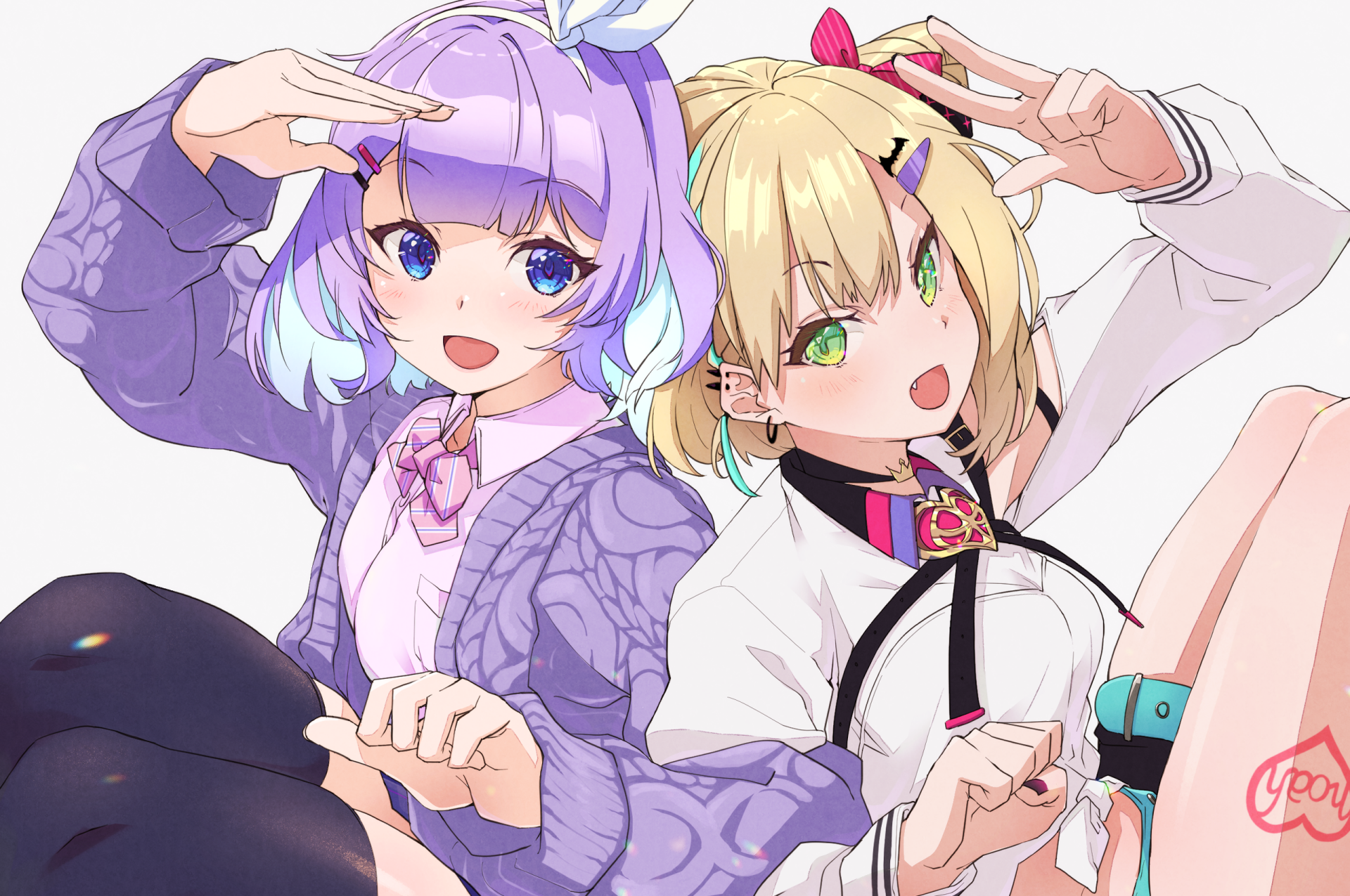 Download Iris Black Games VSPO! Nijisanji Kurumi Noah Nun Bora Anime Virtual Youtuber HD Wallpaper