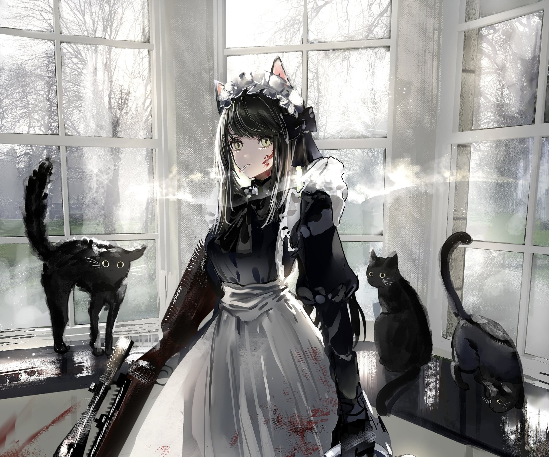 Download Cat Maid Anime Girl Anime Girl HD Wallpaper