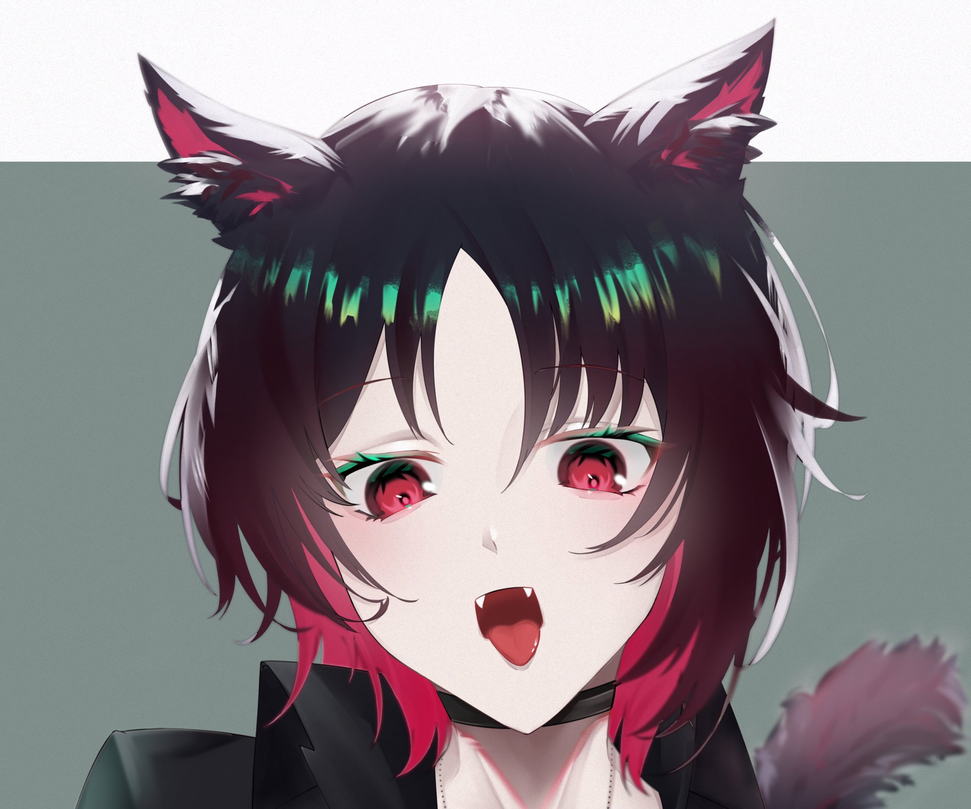 Download VSPO! Kisaragi Ren Iris Black Games Anime Virtual Youtuber HD Wallpaper by 蜂薪